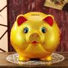 6" Gold Pig Lucky Porcelain Fortune Pig JOOSUP Money Box Piggy Bank