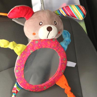 Baby Facing Mirror Cartoon Shape Adjustable Plush Car Baby Rearview Adjustable