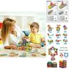 Magnetic Building Blocks Construction Set With Vibrant Multicolor Pieces For Creative Kids And Relaxing Adults