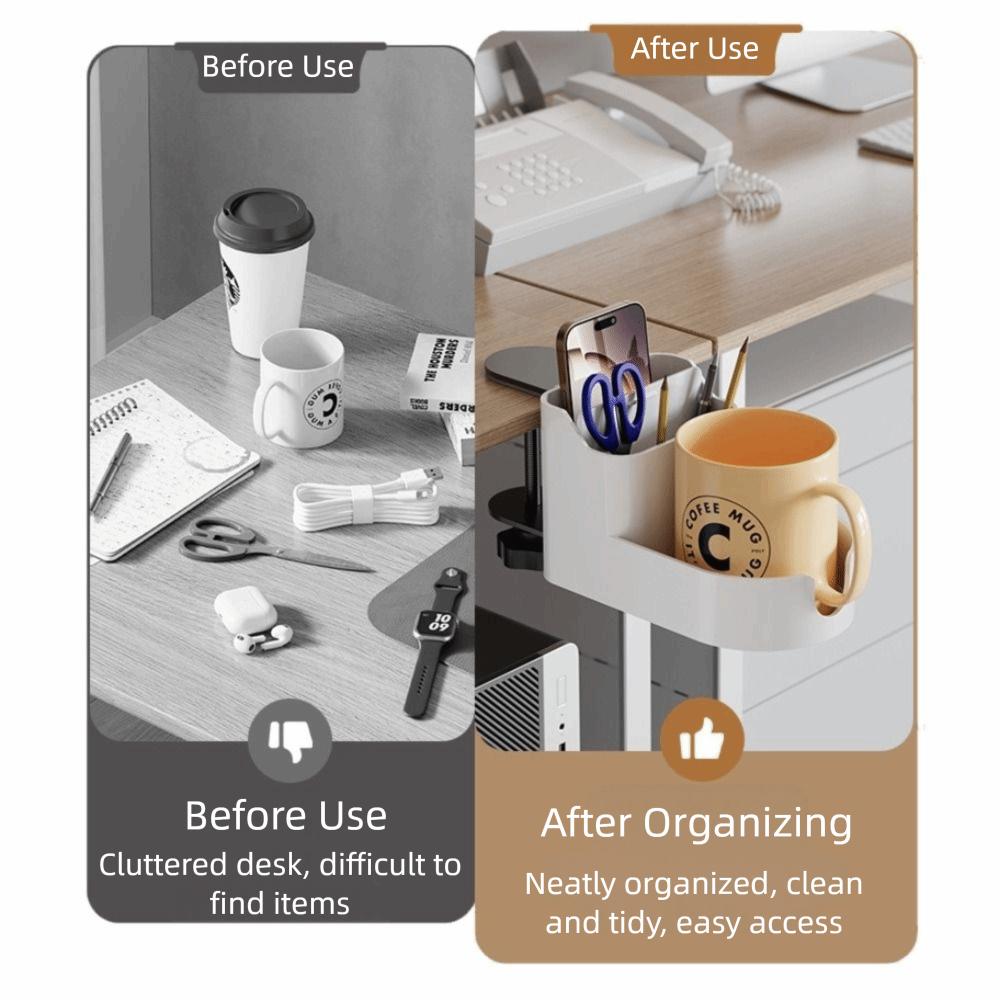 ABS Desktop Storage Box Height Adjustable Beverage Storage Rack  Under Desk Storage