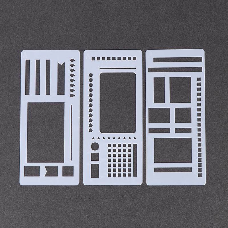 

DIY Scrapbooking Record Template Flexible Handmade Stencils Tool 3 9pcs for Drawing Planners Art Craft Projects