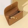 Elegant Lychee Grain Coin Purse Ultra Thin PU Leather Card Holder Women Short Wallet  Outdoor