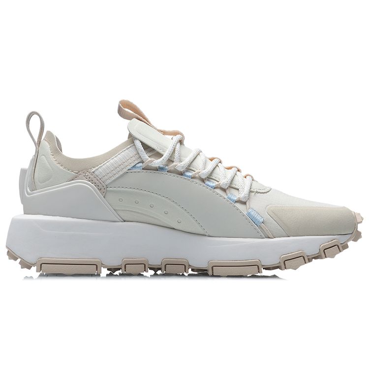 Li Ning Zhi Guang Support Casual Running Shoes Women sneaker White Apricot AGCR102-1
