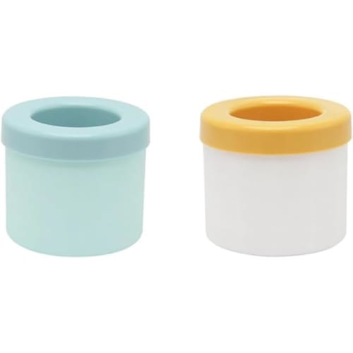 

Yirdapall 3D Silicone Cylindrical Ice Maker with Lids, Pack of 2, Durable, Soft, Leak-Proof, Holds 60 Small 1.3cm Ice Cubes, Easy to Discard, DIY Smal
