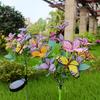 Garden Decorative Floor Light Butterfly Flower Lawn Lamp Auto Charging Waterproof Easy To Install Outdoor Courtyard LED Lamp