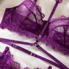 Dnika Purple Lace Push Up Bra Set Sexy Lingerie For Women