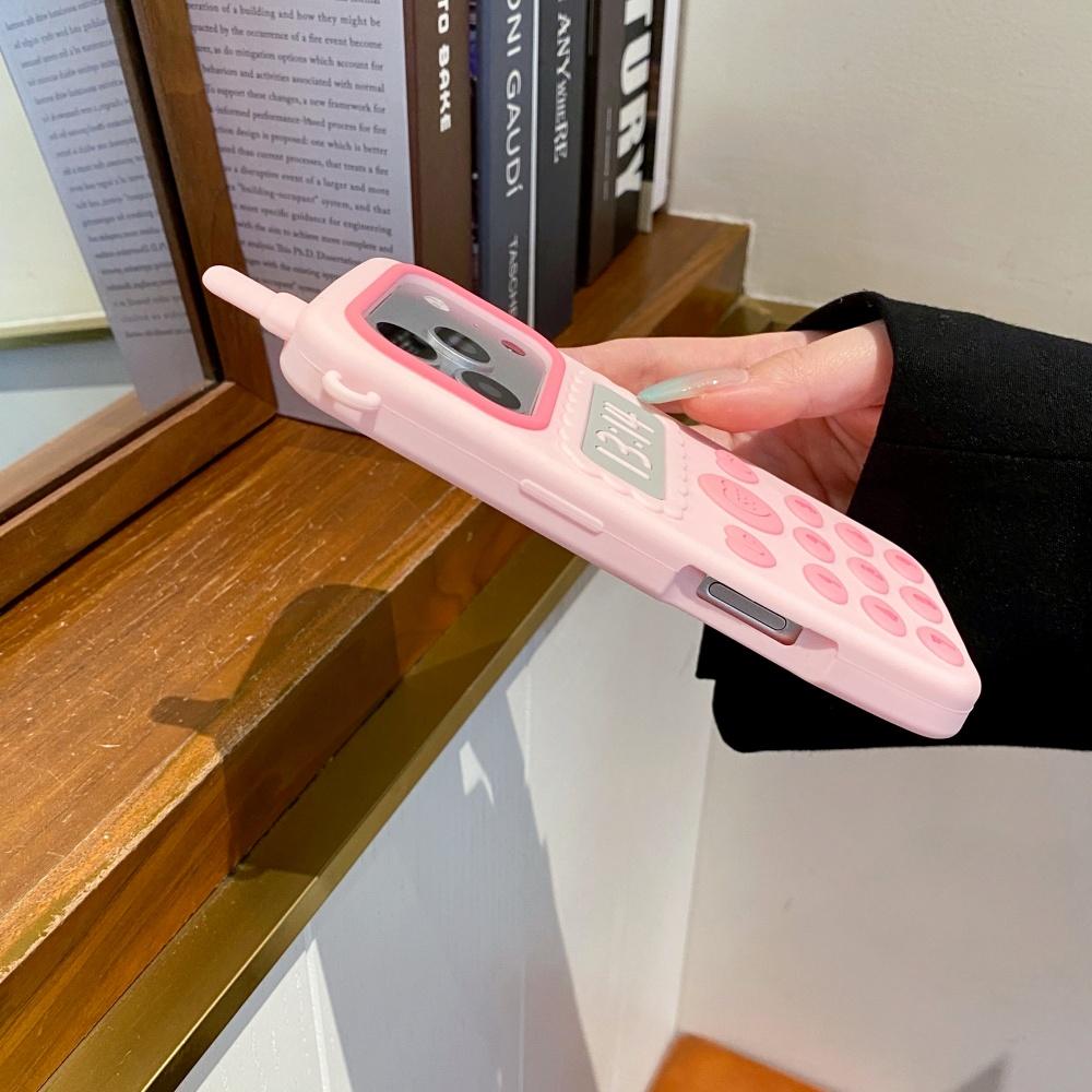 Girl powder three-dimensional love big brother with cat pendant is suitable for Apple 17ProMax mobile phone case iphone15 new 16pro women's 17pro