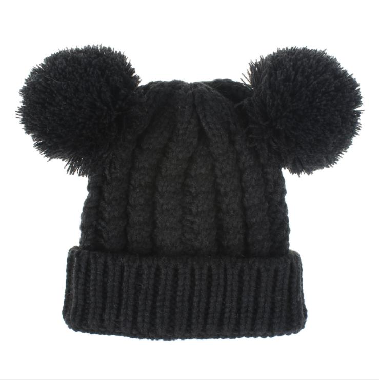 High Quality Custom Logo Children's Winter Knitted Hat Embroidery Kids Baby's Children's Winter Beanie Hat