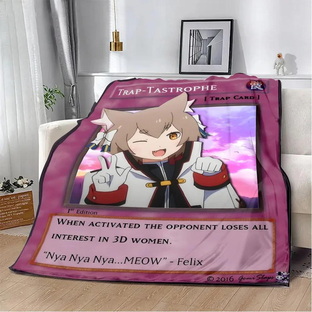 Anime YU GI OH Card Printed Blanket Picnic Blankets Warm Blanket Soft and Comfortable Blanket Home Travel Birthday Gift