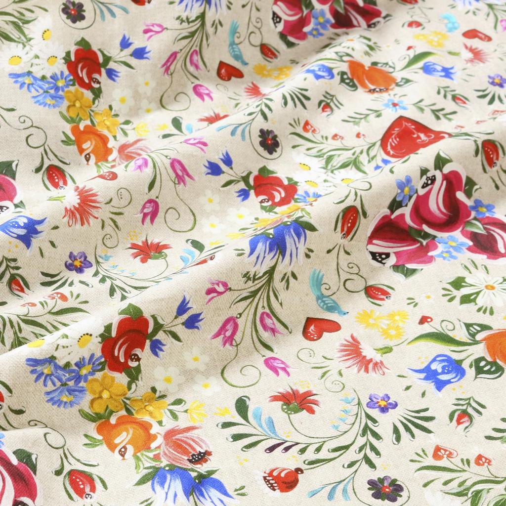Nippon Chuko Dutch Imported Digital Cotton Oxford 140cm Wide X 2m Sold by the (Nippon Chuko) Fabric, "Floral" Print, 100% Fabric, Cut, BB151030-1457