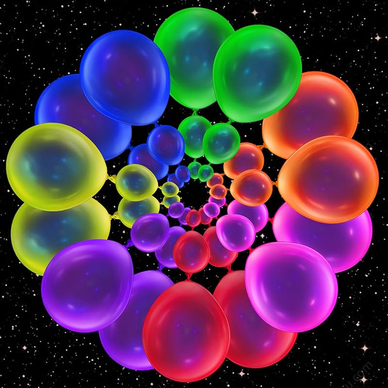 60 Pack Balloons Assorted Color 12 Inches Rainbow Latex Balloons, 10 Bright Color Balloon Arch Kit, for Birthday Baby Shower Wedding Party