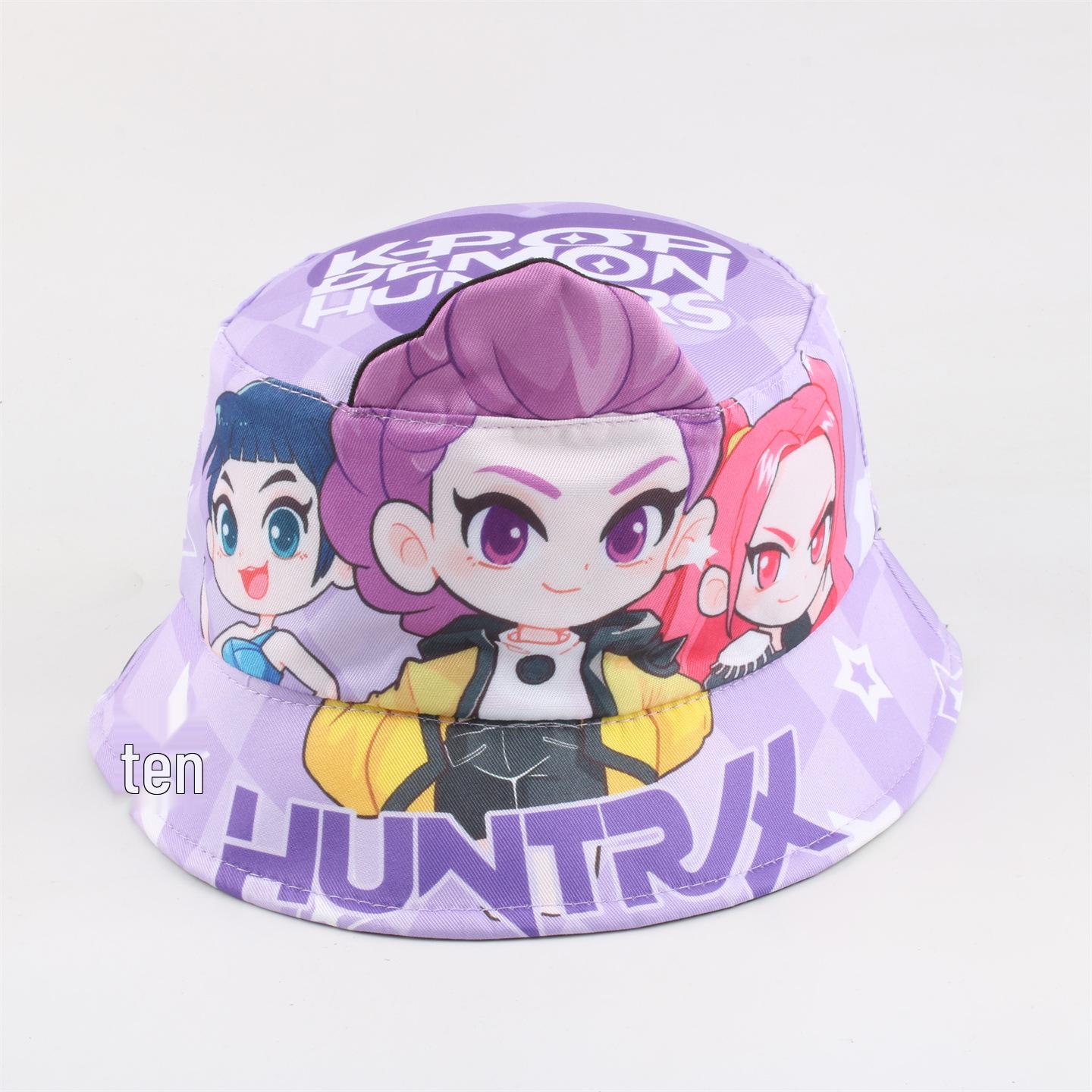 Kids  Demon Slayer Cartoon Bucket Hat - Unisex Wide Brim Sun Protection 52cm Hat Circumference