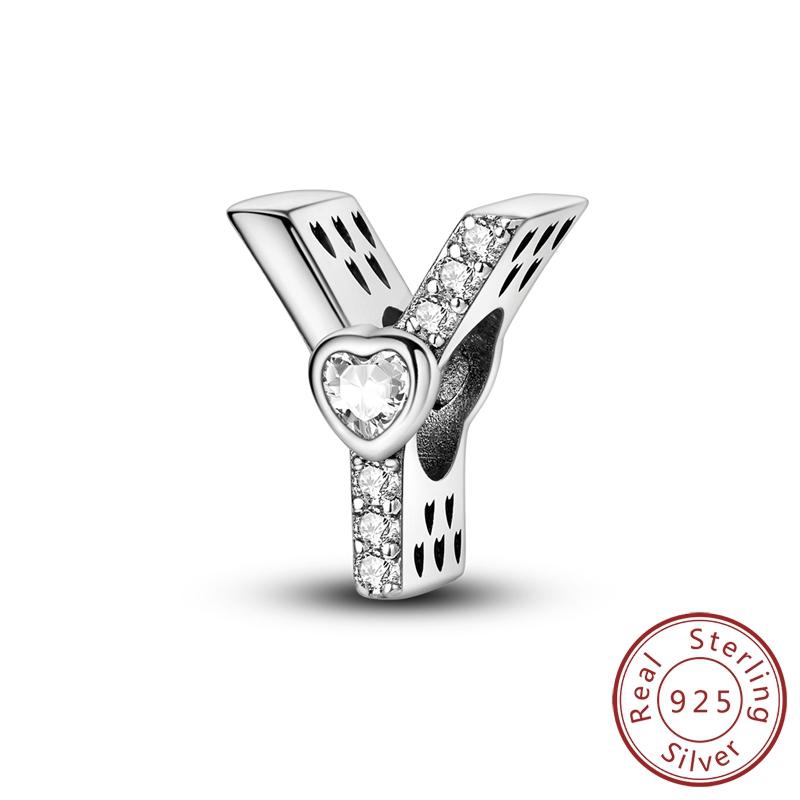 

Letter Series 100% Copper Alphabet A-Z Charms Name Beads Fit Original Bracelets Bangle Necklace Diy Jewelry Gift