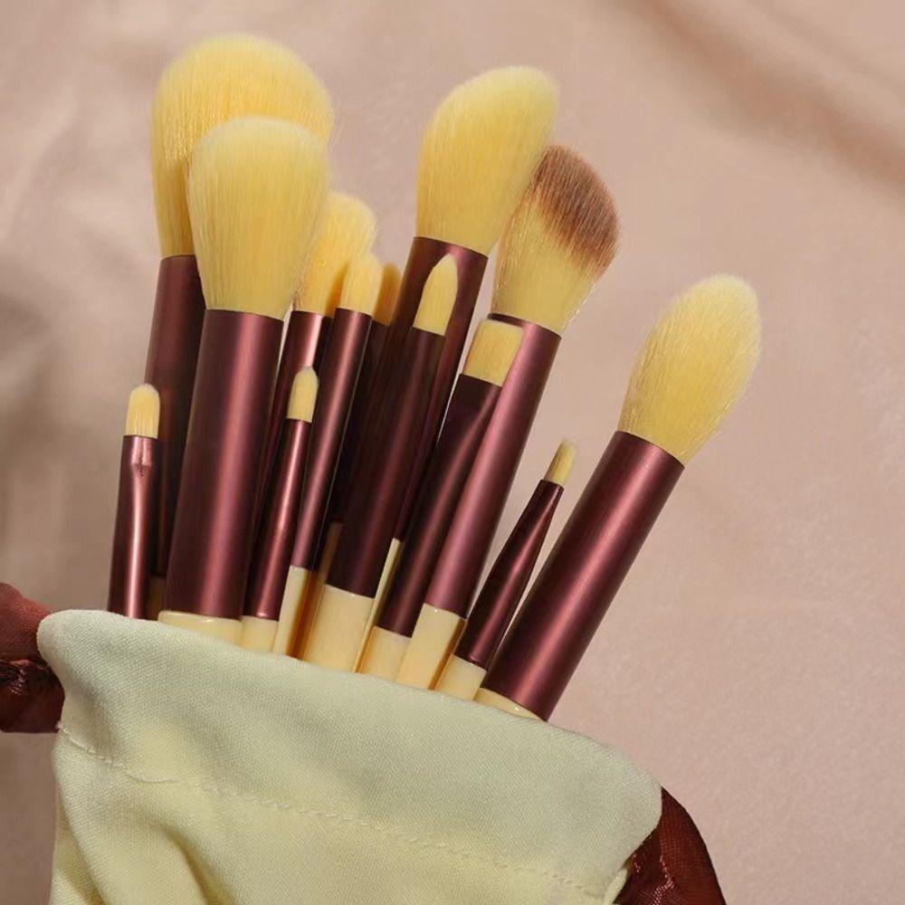 13Pcs/Set Furry Professional Makeup Brushes Tools Cosmetic Brush Set Eyeshadow Powder Brush Student