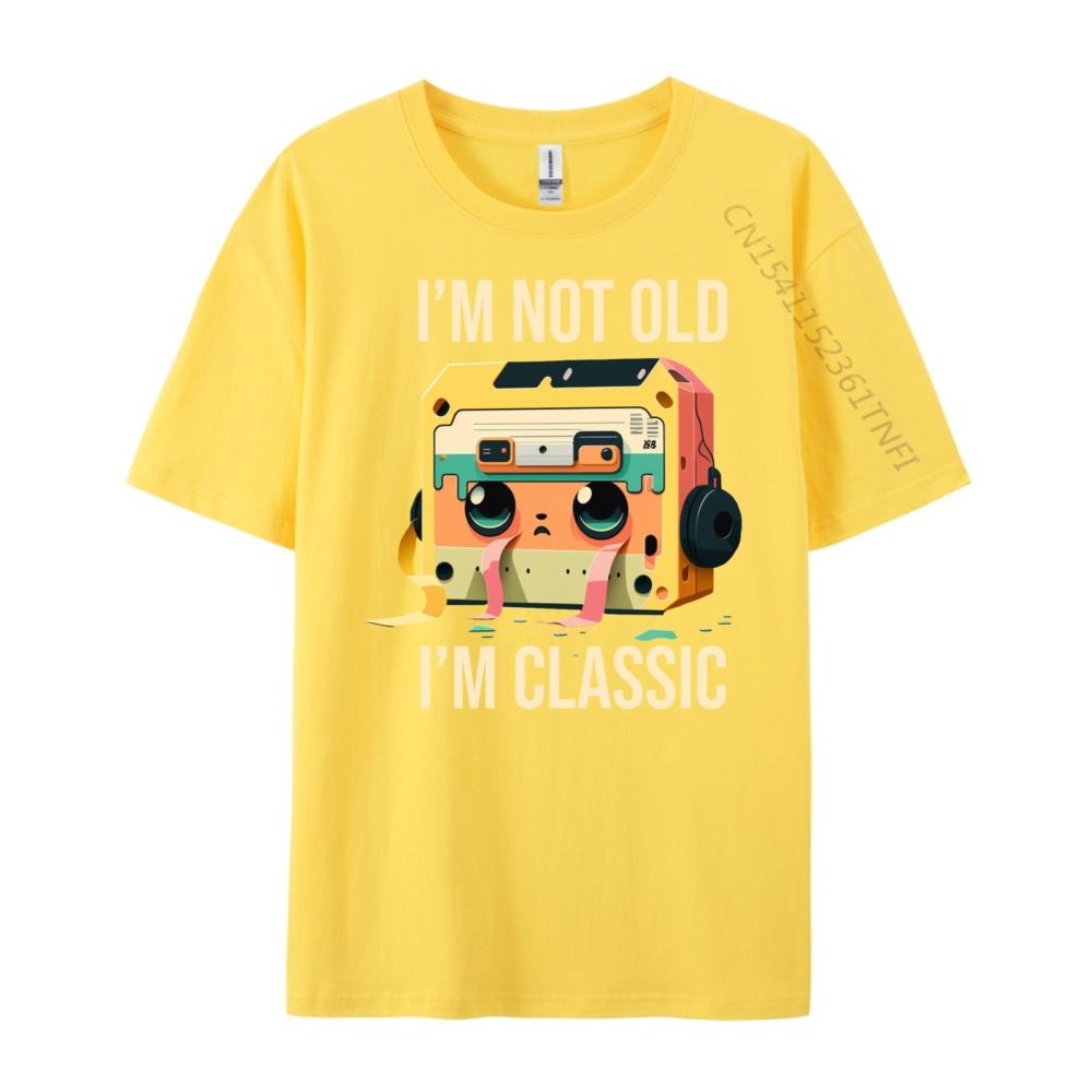 Ich bin nicht alt, ich bin klassisch Kassette T-Shirt Grafikshirts Herren T-Shirt Druck Luxus Designer Herren Kurzarm