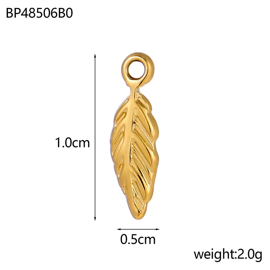 CARLIDANA Fashion Leaf Stainless Steel Charms Leaves Pendants DIY Drafts Fashion Jewelry Accessories Necklaces Jewelry Making