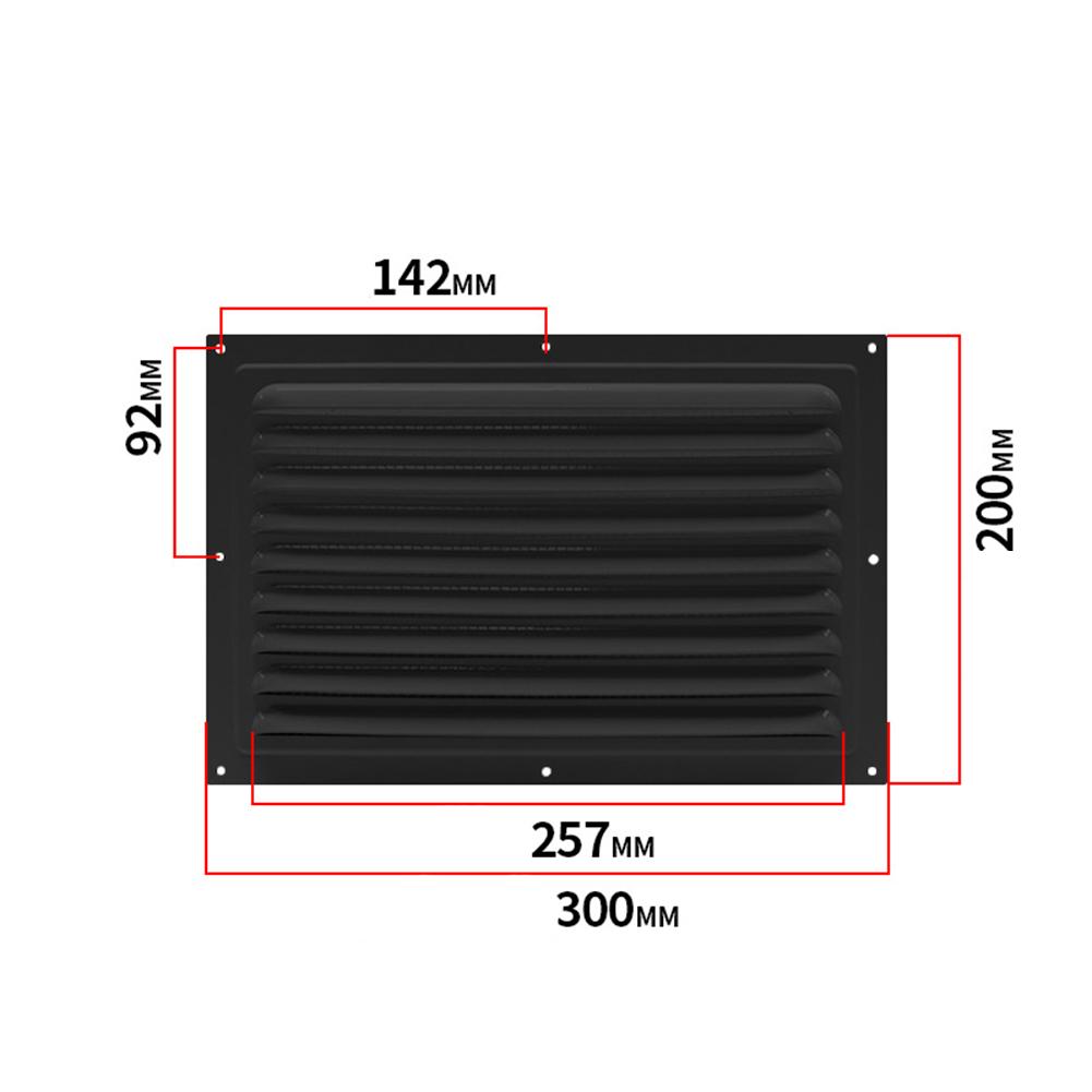 1Pc Air Vent 100-400mm Aluminum Louver Vent Grille Cover Square/rectangle Vent Insect Screen Cover For Kitchen Bathroom