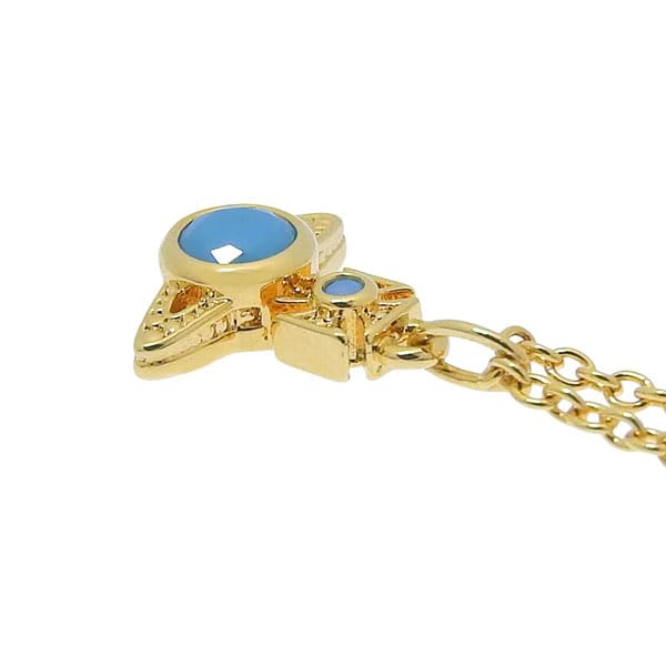 Vivienne Westwood London Orb Pendant Used Necklace, Gold-Blue, Women's, 6302027802R702,