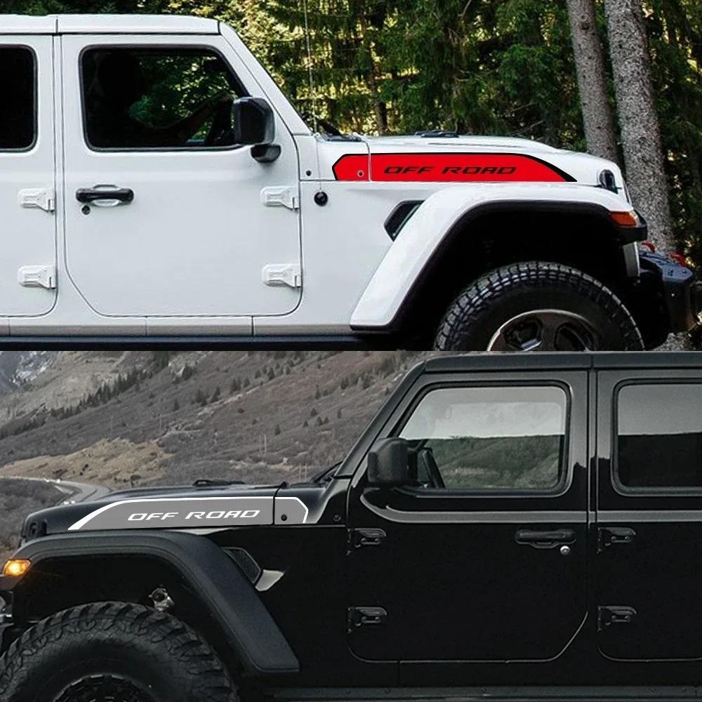 Car Hood Side Fender Vinyl Sticker for JEEP Wrangler Gladiator JL JT 2018-2025 Off Road Decor Decal Auto Tuning Accessories