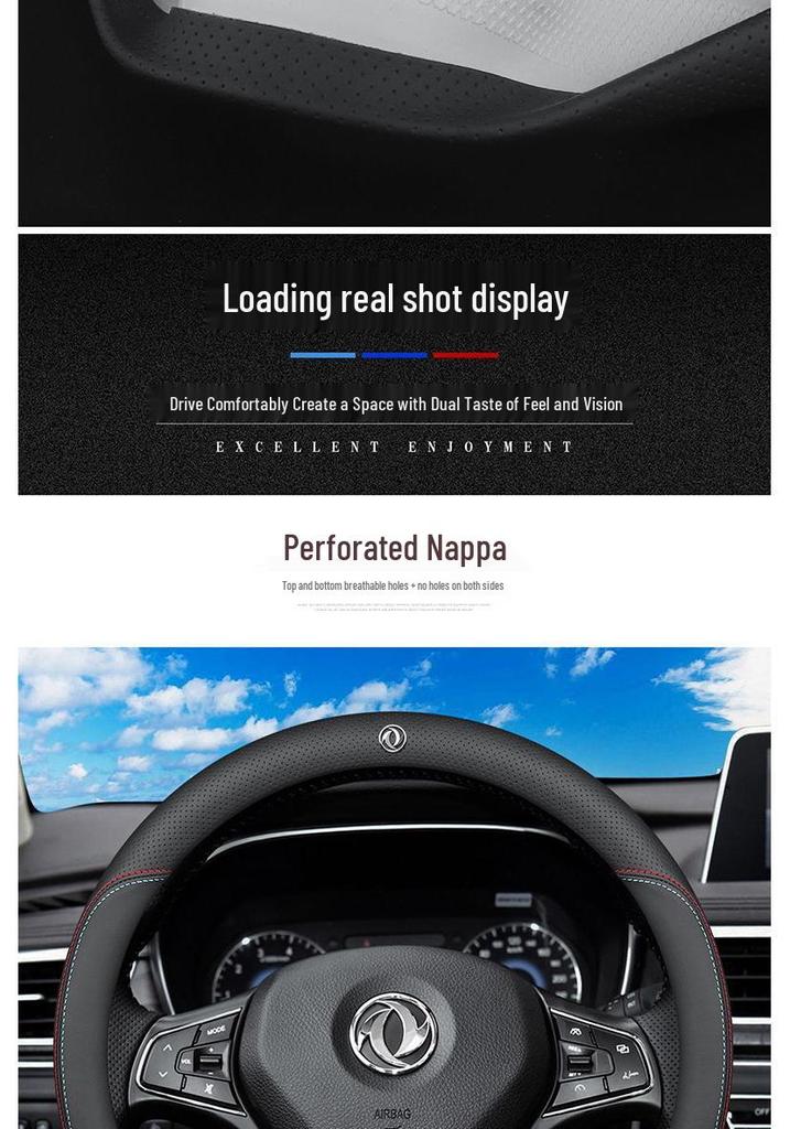 Dongfeng Fengguang Genuine Leather Steering Wheel Cover for Models 580/S560/360/370/330/ix5/Fengshen/Tianlong/Fengxing