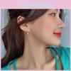 Alloy Silver Trendy Womens Asymmetric Earrings Geometric Design Fashion