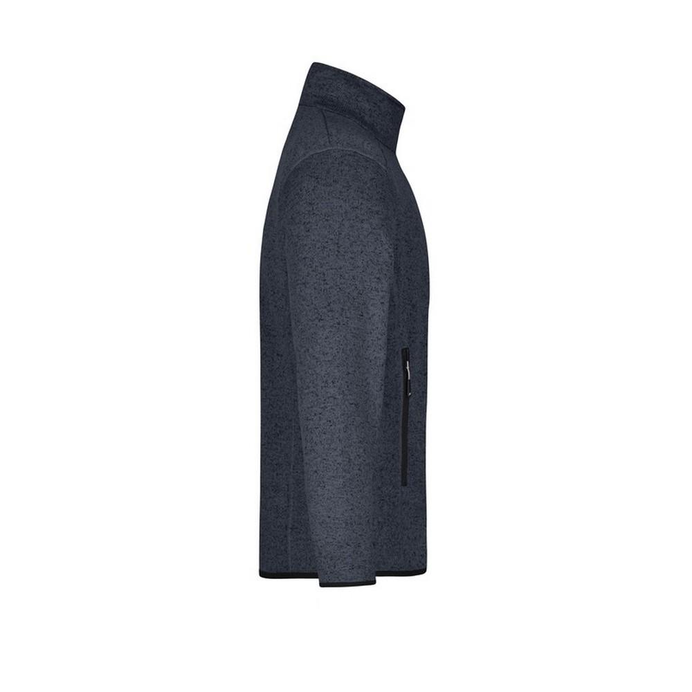 James and Nicholson Mens Knitted Fleece Jacket