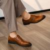 Fashion New Monk Strap Loafers New Men's Pointed Double Belt Buckle Leather Shoes Male Designer Formal Wedding Dress Homecoming Footwear