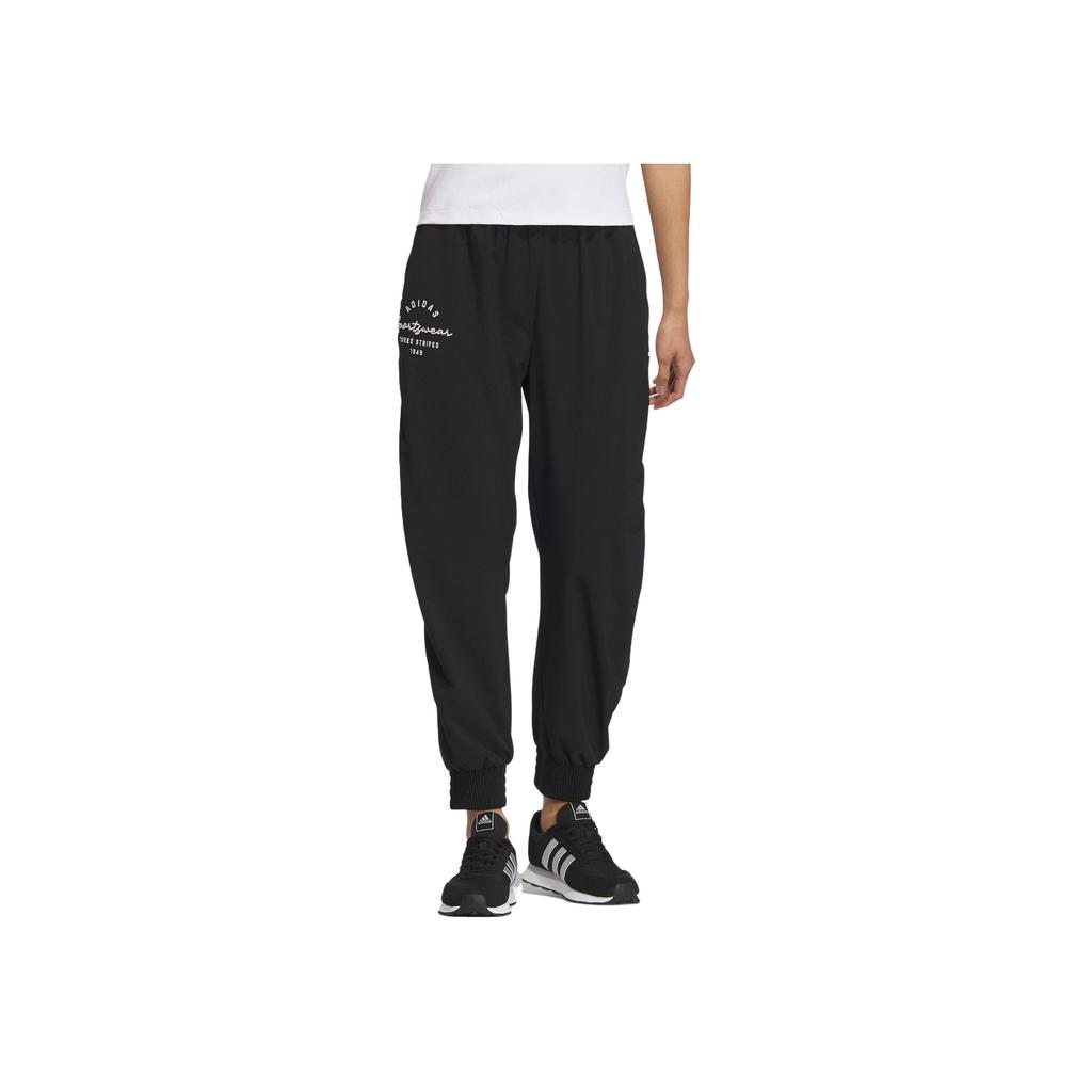 Adidas Sportswear Print Loose Casual Pants Women Bottoms Black IS7411
