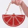 WHTUOHENG Watermelon Crystal Rhinestone Handbag Luxury Designer Wedding Party Ladies Clutch Bag Diamond Bridal Evening Purse