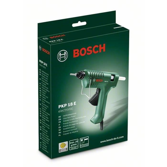 BOSCH Glue Gun - PKP 18 E - Electric - 7 Min - Green and Black - 10 Cm - 11 Mm
