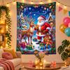 Christmas Theme Wall Tapestry, Xmas Wall Hanging, Holiday Home Bedroom Decoration