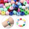 50pcs/lot 10 12 14mm Solid Color Round Acrylic Beads Large Hole Beads DIY Jewelry Making Bracelet Necklace Loose Spacer Beads