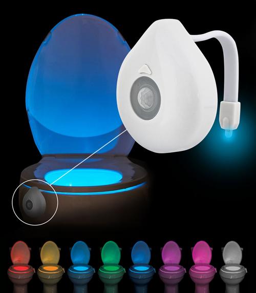 Led Lamp With Motion Sensor For Toilet - 8 Colors, Twilight Sensor, Automatic Switch