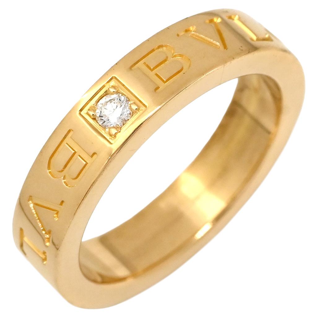 Bvlgari Bulgari Bulgari Bulgari Bulgari Double logoRing Ring 18K Yellow Gold/diamond #8.5(JP Size) Array