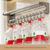 ZNMW Stainless Steel Kitchen Hanging Rod with Hooks