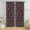 Trippy Vibrant Mandalas Kitchen Curtains for Living Room Window Curtain Tulle for Bedroom Home Interior Curtains 2 Pieces Shades