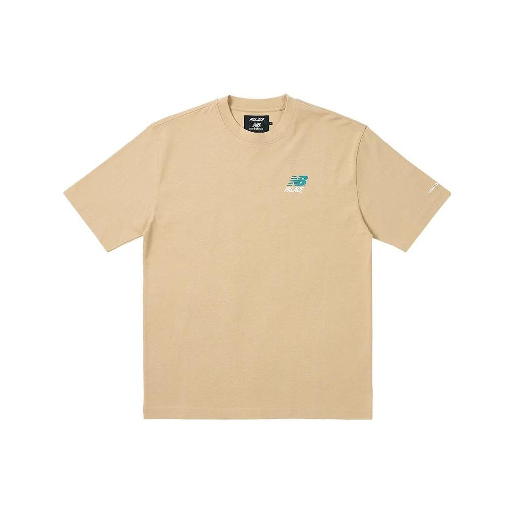 Palace X New Balance Logo T-Shirt Tan Unisex Tops P24NBTS003