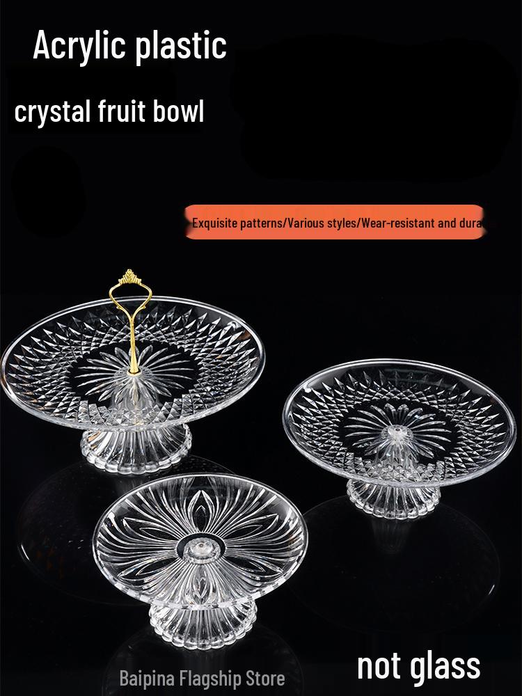 Acrylic Fruit and Candy Plate – Large Capacity for Hotels and Events