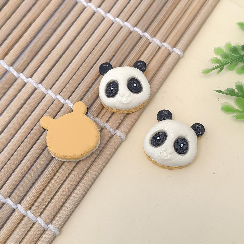 Cartoon Small Animal Baked Cookies Resin Charms Lovely Cat Dog Shape Bear Biscuits Pendant DIY Earring Jewelry Make