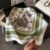 Women's 70cm Leopard Print Silk Scarf - Versatile Square Scarf for Professional and Casual Wear