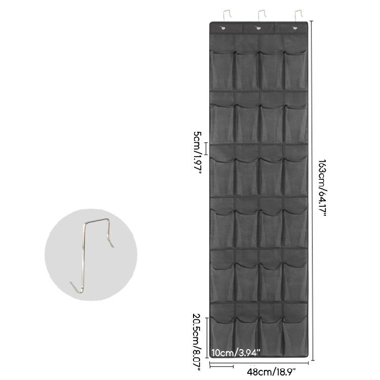 24/28 Grid Shoes Organizer Door Storage Holder Hanging Shoe Rack for Women Men