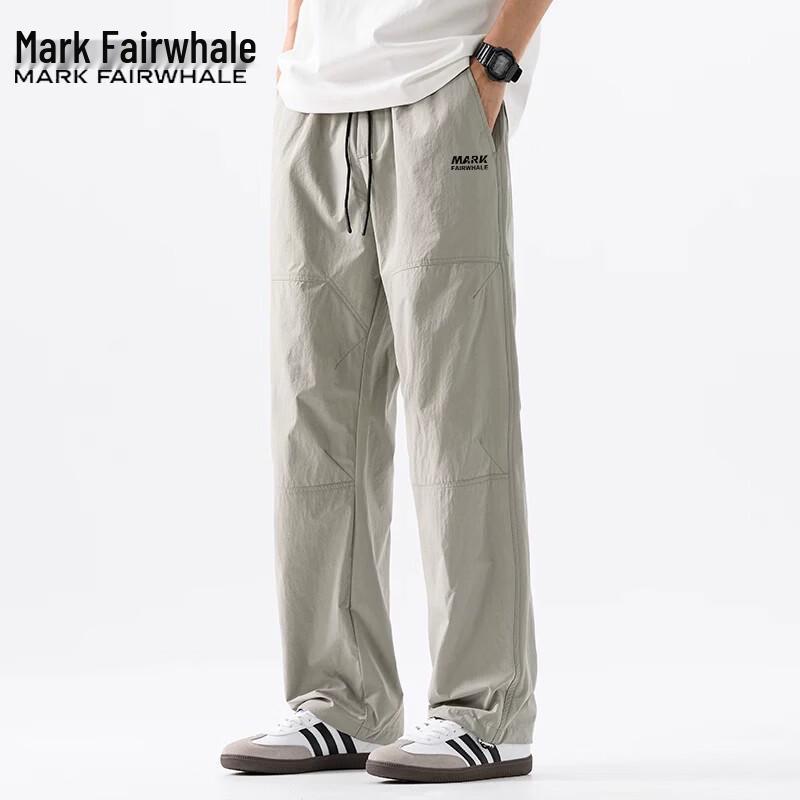 Mark Fairwhale Men s Ice-Feel Loose Straight Cargo Pants M светло-серый