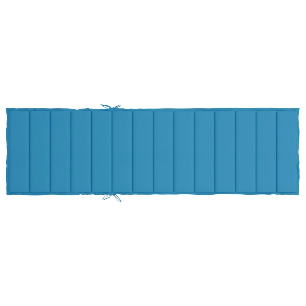 vidaXL Blue Sun Lounger Cushion 200x50x3 Cm Oxford Fabric