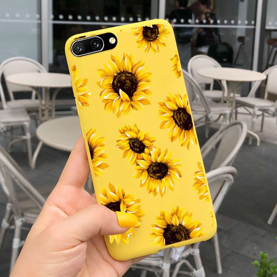 Pretty Girl Sunflower Case For Huawei Honor 10 Phone Case Soft Silicone TPU Back Cover For Honor 10 COL-L29 L19 Funda Honor10