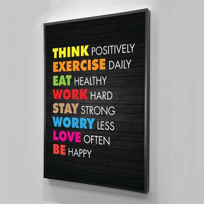 Inspirierendes Poster mit englischen Zitaten, inspirierender Text, modernes Büro-Ölgemälde, Zuhause, Wandkunst, Dekoration, Bild