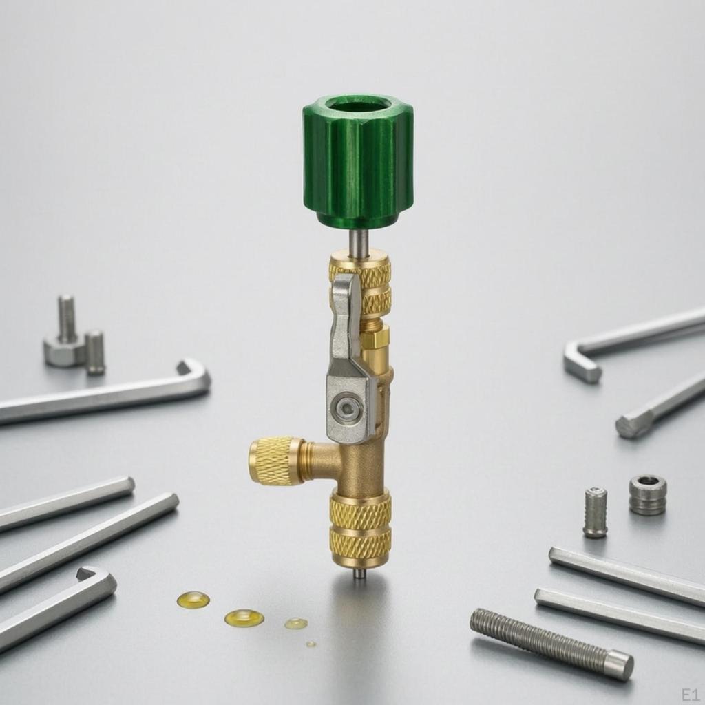 Shutoff Core Removal Tool with Ball Brass for Heating and Cooling Technicians, Refrigeration
