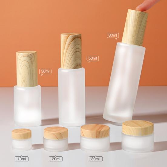 30ml/50ml/80ml/10g/20g/30g Leakproof Multiple Capacities Practical Reusable Frost Travel Cosmetics Bottle Empty Spray Bottle