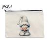 Stain-resistant Pouch Christmas Theme Makeup Bag, with Black Zipper, Wear-Resistant Toiletry Wear-resistant Fabric Bag Durable Canvas Storage