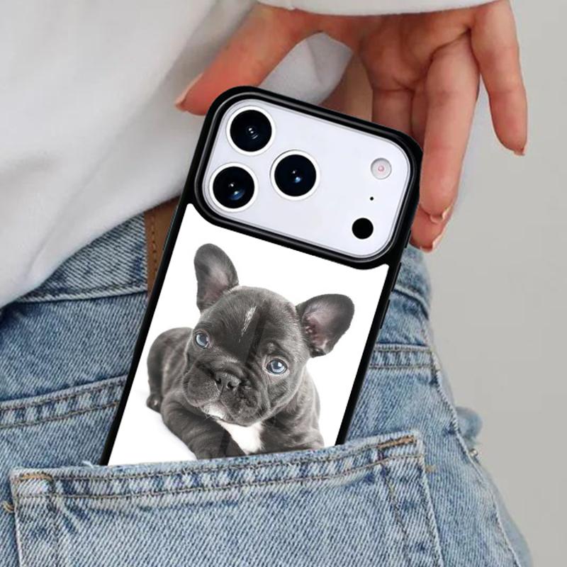 French Bulldog Puppy Dog Phone Case for iPhone 16e 15 14 13 12 17 Pro Max Plus Air 17pro Cover Coque iPhone 16 Plus