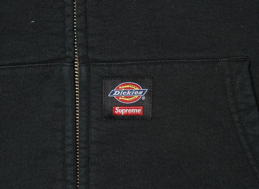 Supreme x Dickies Quilted Lined Zip Up Hooded Sweatshirt Black